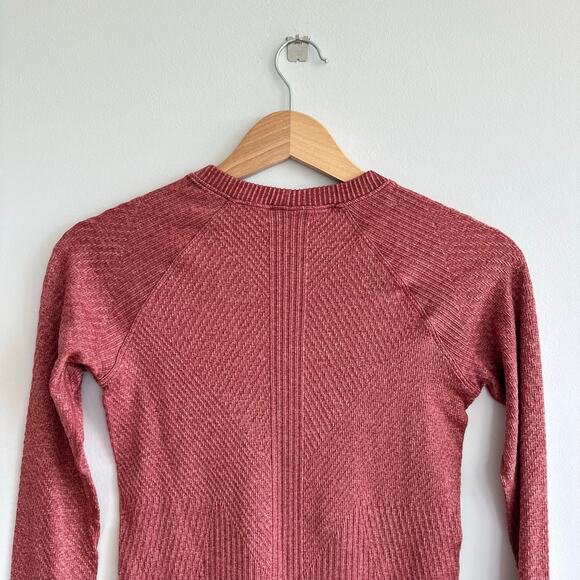 Lululemon Rest Less Pullover Running Top Mulled Wine / Pink Savannah 6 - Picture 7 of 7